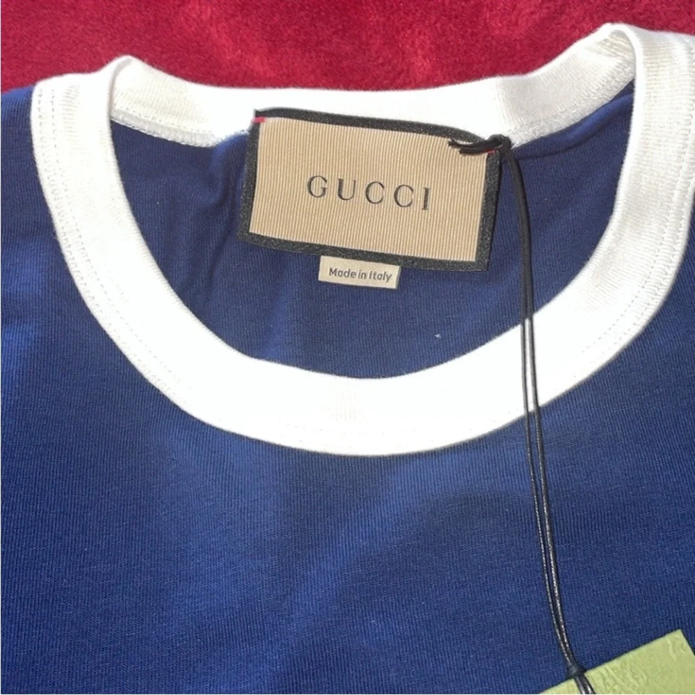 New Gucci 1921 logo embroidery shirt
